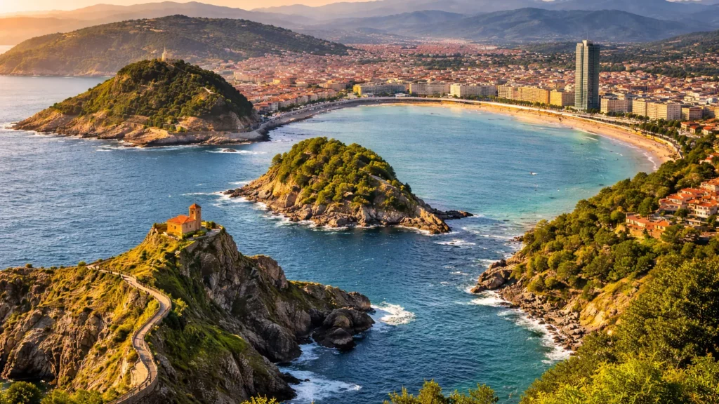 Krajobraz Kraju Basków nad Zatoką Biskajską