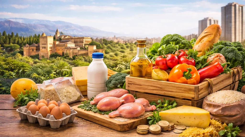 Ceny żywności w Hiszpanii 2026 – koszyk podstawowych produktów spożywczych