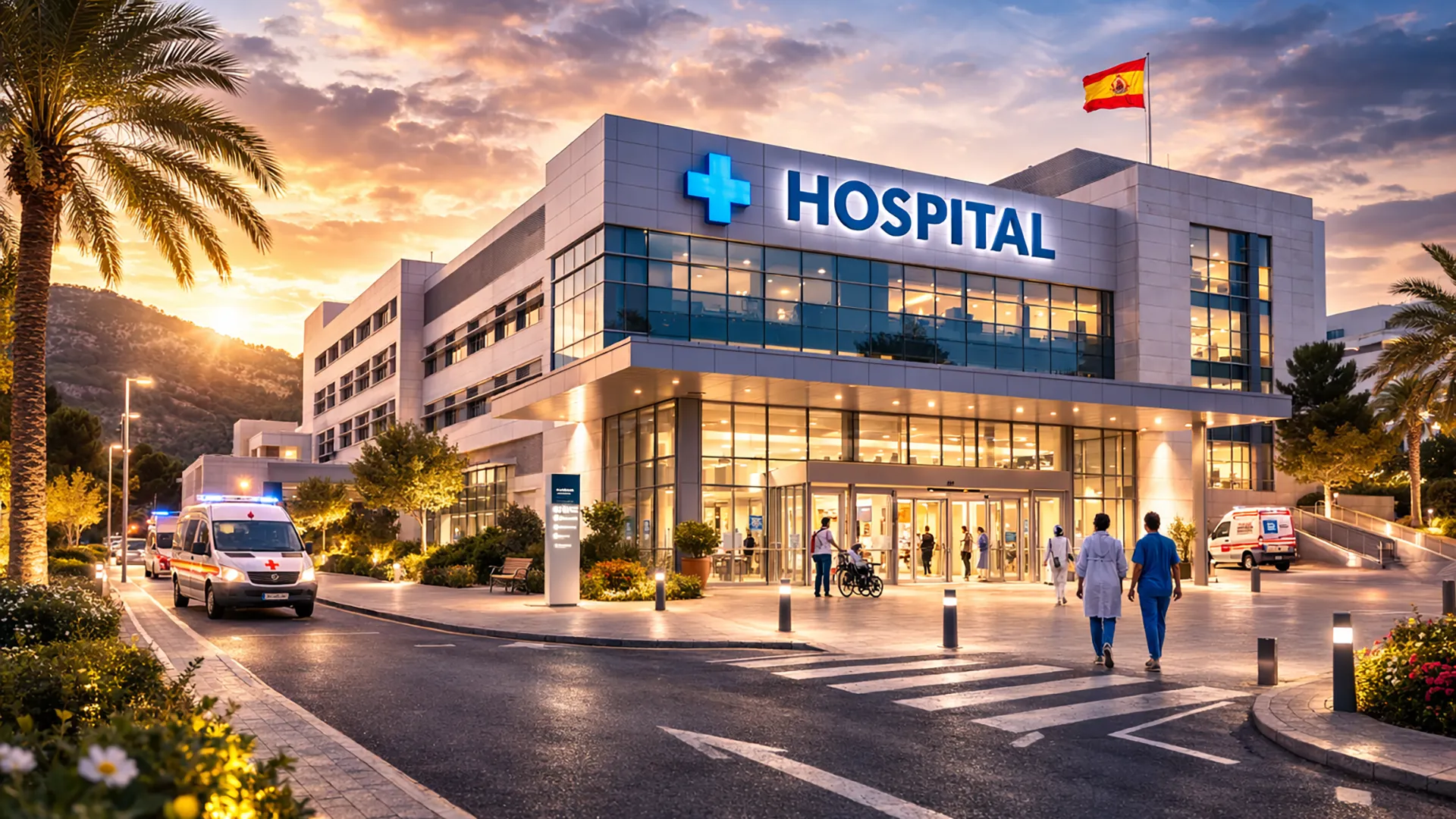 Nowoczesny szpital publiczny w Hiszpanii – budynek systemu opieki zdrowotnej SNS